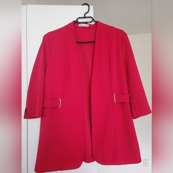 89th + Madison 3/4 length red Blazer - Picture 1 of 8